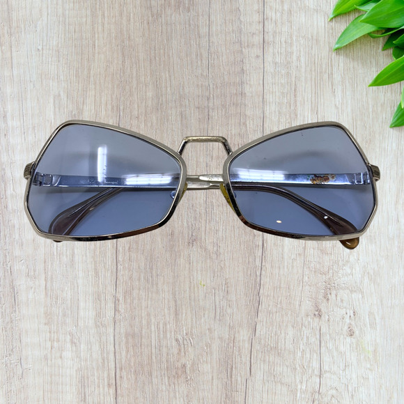 Vintage 1960's Hampel Germany for Emilio Pucci Mod Sunglasses Blue Lens #6218 - Picture 2 of 8